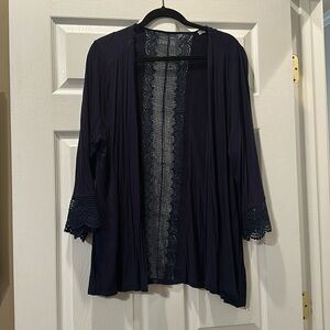 Maurice’s 3/4 sleeve lace detail cardigan